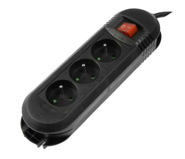 HAMA LISTWA ZASILAJĄCA "COMFORT" 3GN, 3M (CZARNA) - 1416395 - zdjęcie